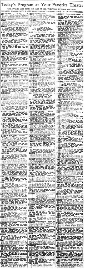 Detroit Free Press, April 9, 1943 Detroit Free Press, April 9, 1943